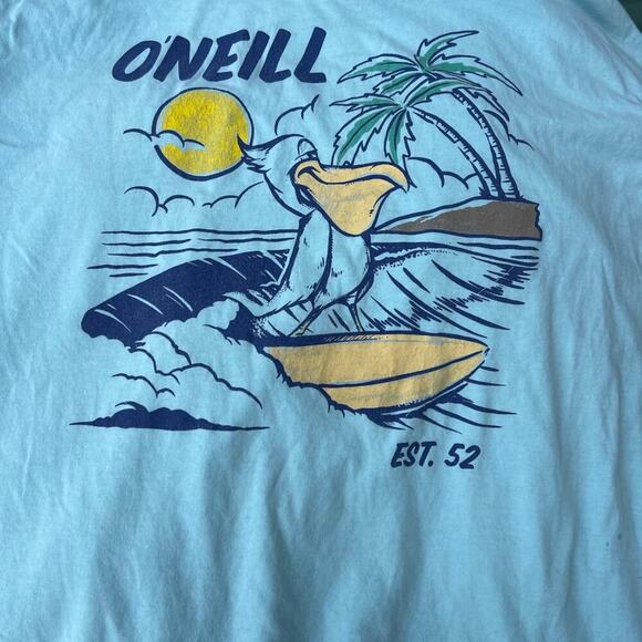 O’NEILL men's size XXL, standard fit, teal short sleeve T-shirt - Picture 1 of 5